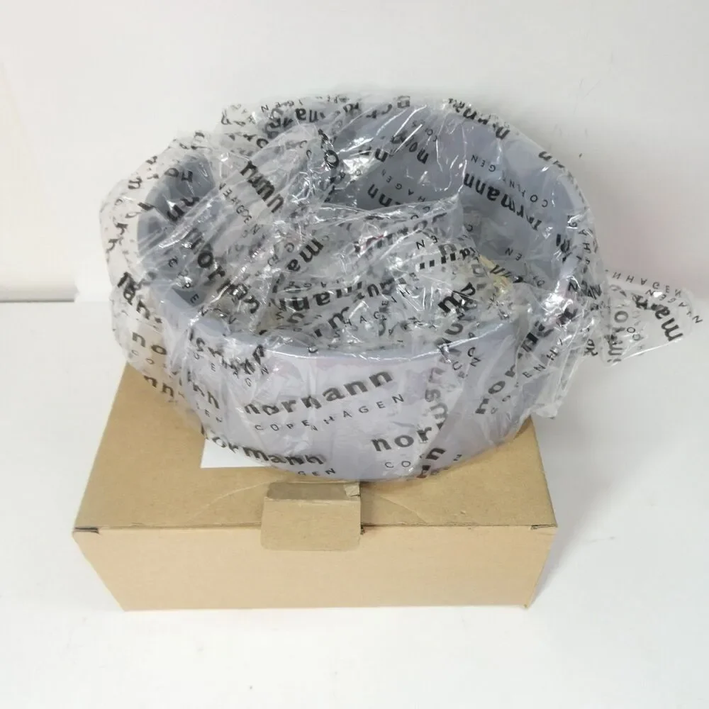 Normann Copenhagen Salon Tray 20cm Birch Wood Rattan Weave Grey NEW